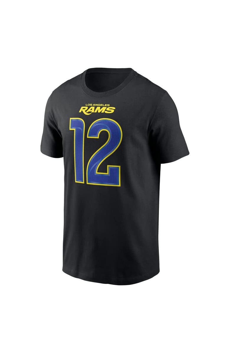 Nike Men's Nike Puka Nacua Black Los Angeles Rams Carbon Name & Number T-Shirt, Alternate, color, Black