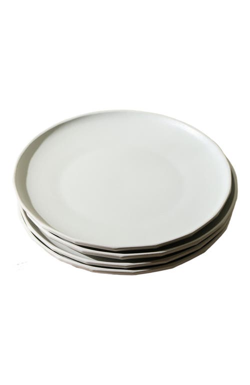 Stone Lain Rio Stoneware 4-piece Dinner Plate Set In White