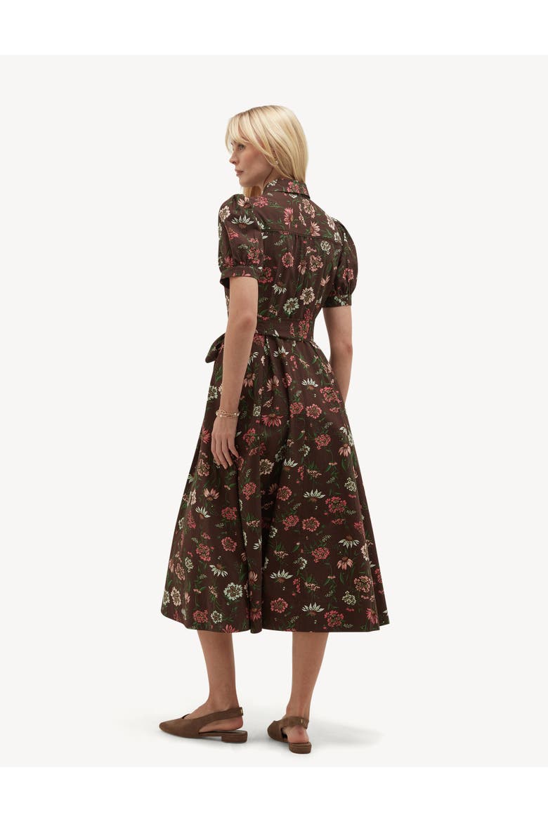 Hester Floral Embroidered Shirt Dress, Alternate, color, Brownmulti