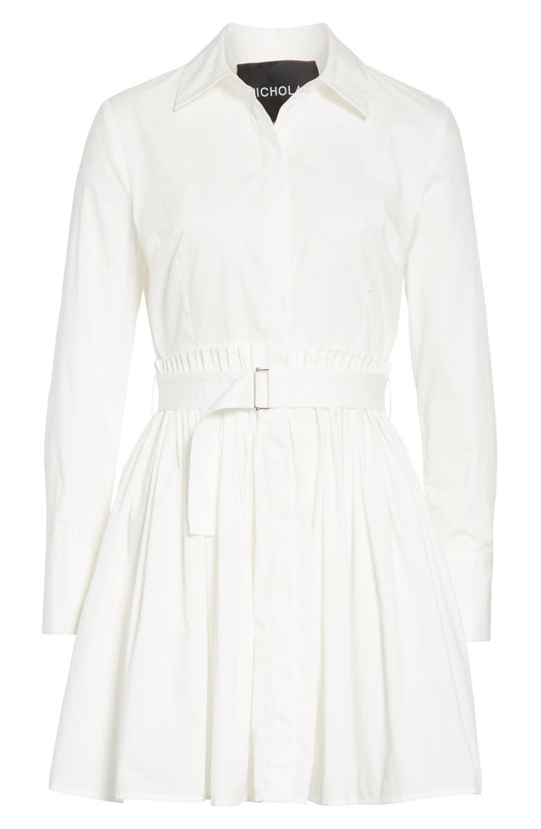 NICHOLAS Pleated Poplin Shirtdress, Alternate, color,