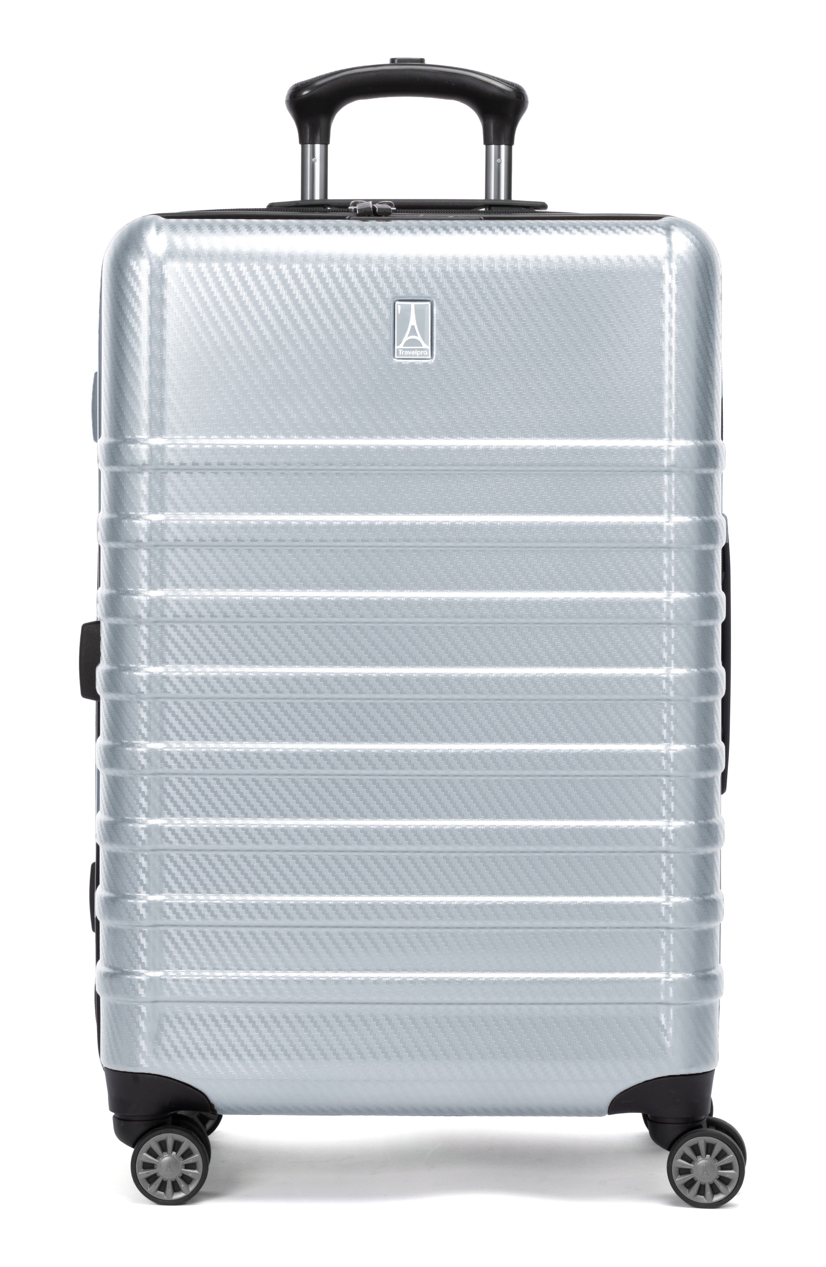 TRAVELPRO Rollmaster<sup>™</sup> Lite 24-Inch Expandable Hardside Spinner Luggage, Main, color, Silver Carbon Fiber