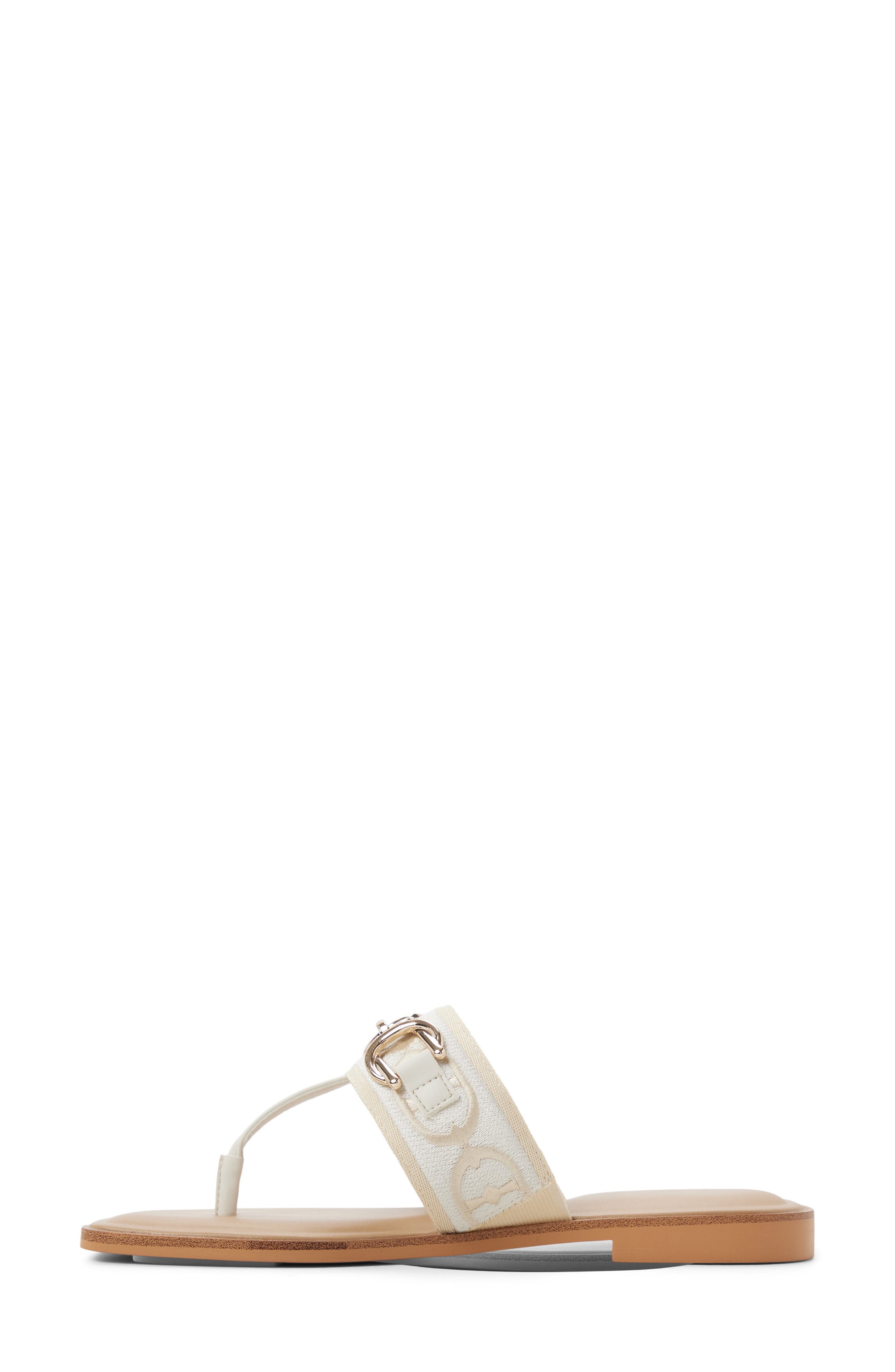 ALDO Coralynna Flip Flop, Alternate, color, White/ Bone