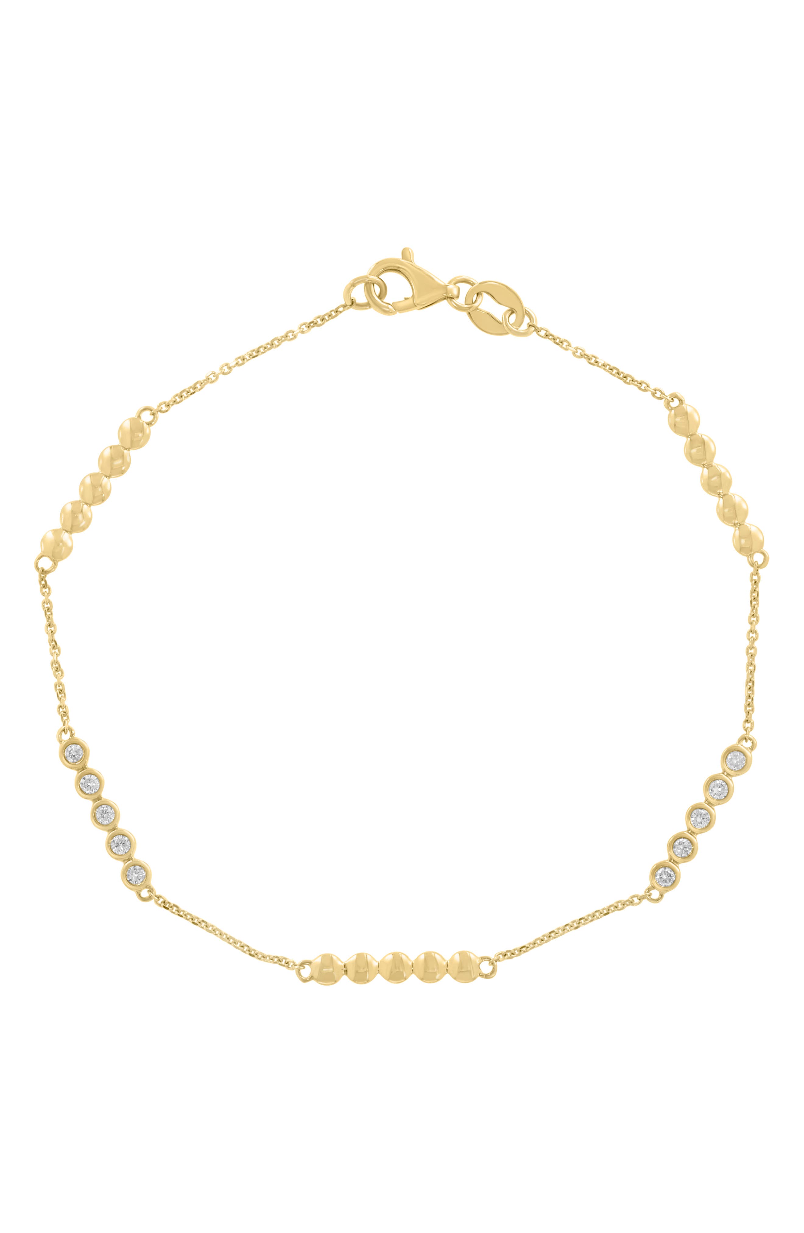 Diamond Station Chain Bracelet