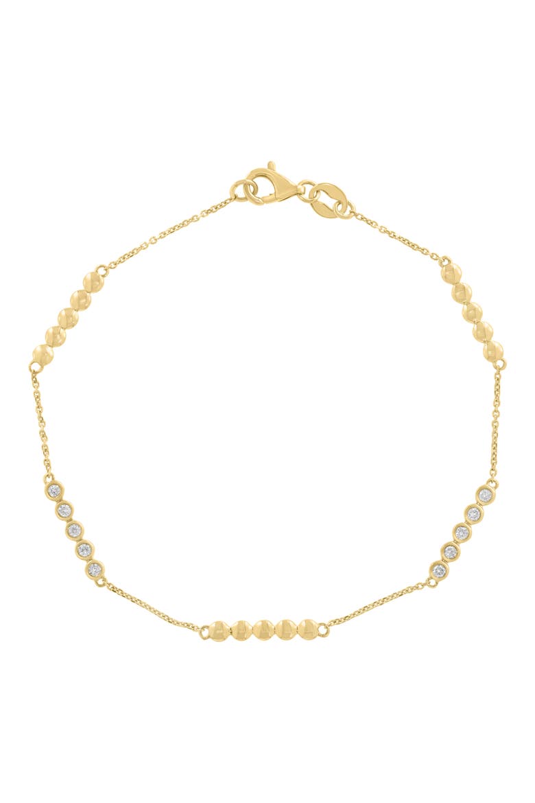 Diamond Station Chain Bracelet, Main, color, GOLD