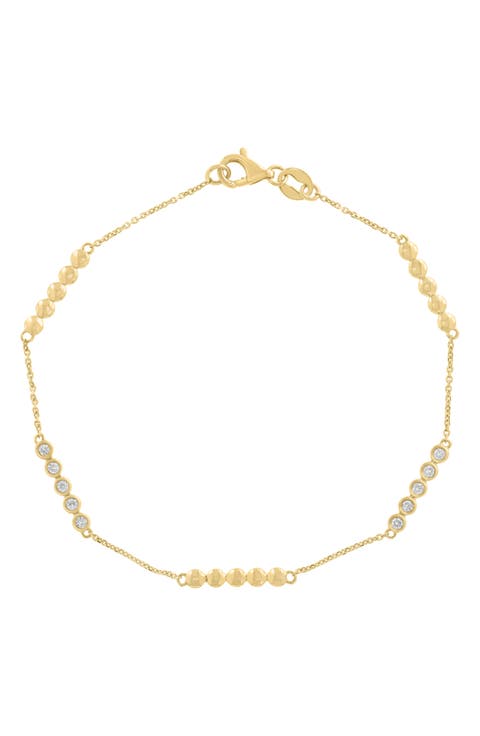 Diamond Station Chain Bracelet