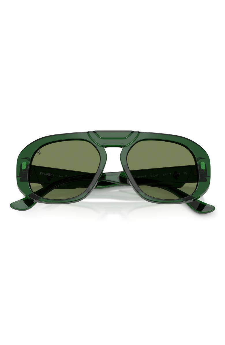 Ferrari 54mm Pillow Sunglasses, Alternate, color, Dark Green / Green