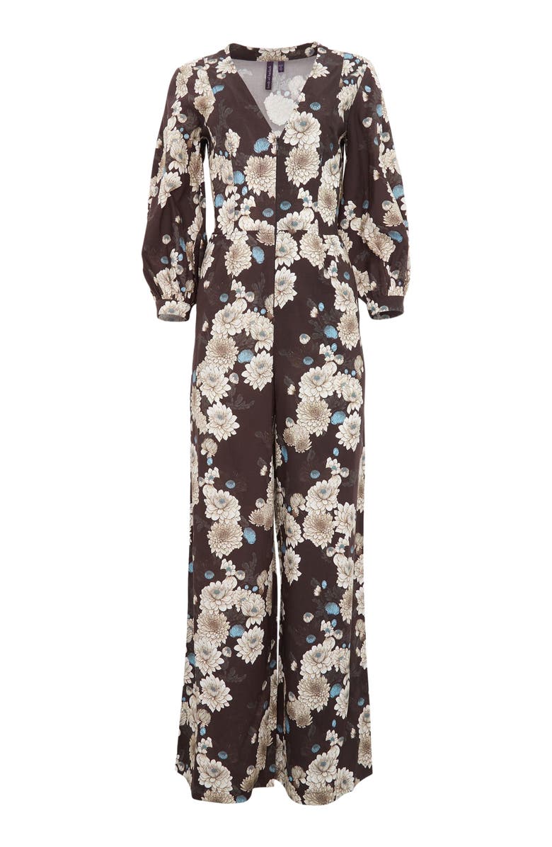 Lords of Harlech Jill Stretch Tencel Jumpsuit, Main, color, Serious Floral Black