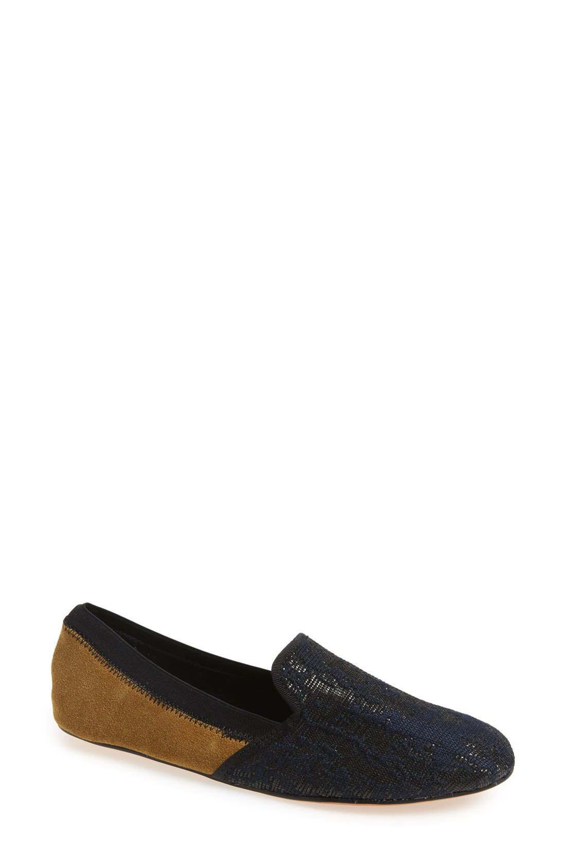Lucca Slipper, Main, color, NAVY FABRIC