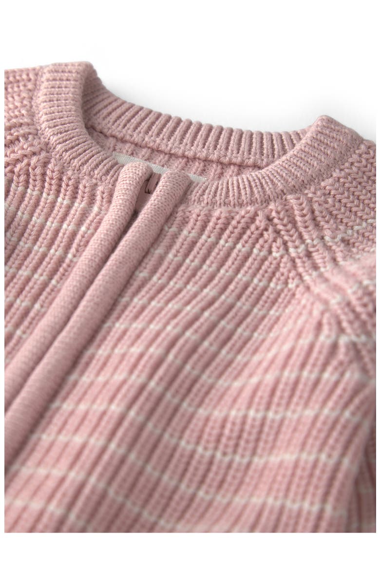 Organic Cotton Knit Zip Romper, Alternate, color, LP PINK