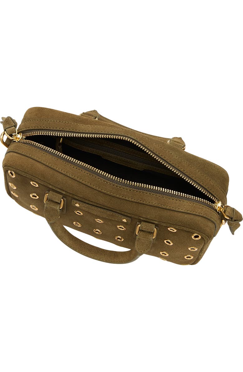 Rebecca Minkoff Industry Grommet Leather Bowler Bag, Alternate, color, Jungle