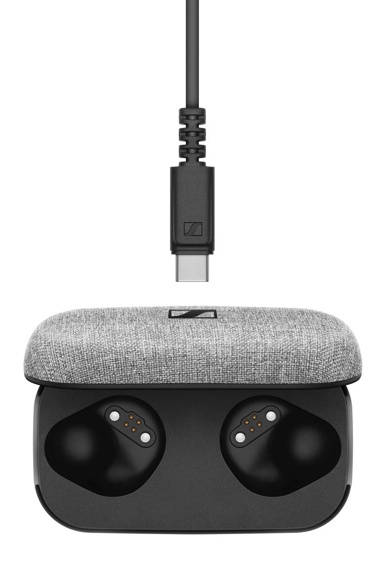 Momentum True Wireless Headphones, Alternate, color, BLACK/ SILVER