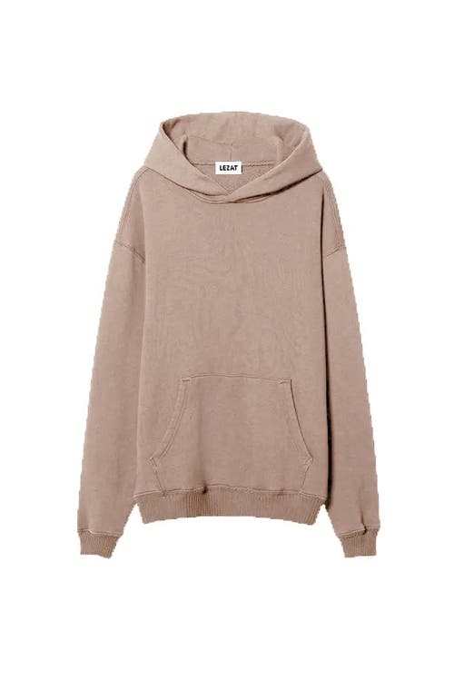 Lezat Juno Organic Cotton Oversized Heavyweight Hoodie Sweatshirt In Neutral