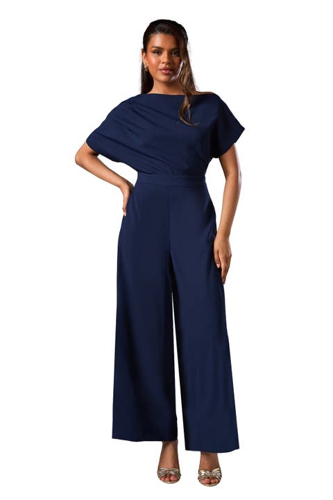 Coast Petite Pleat Off The Shoulder Jumpsuit
