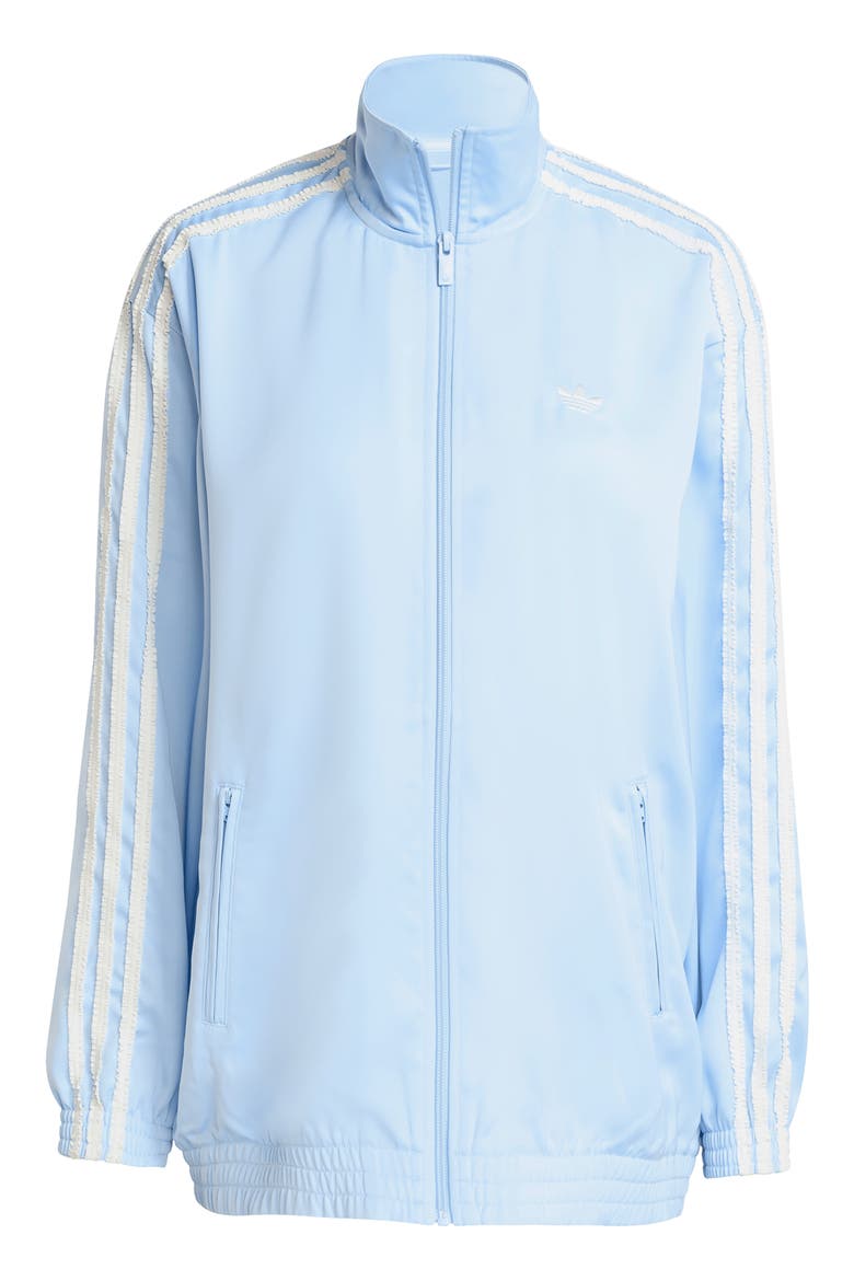 Ruffle 3-Stripes Satin Track Jacket (Women) | Nordstrom