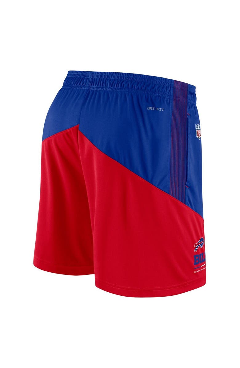 Nike Men's Nike Royal/Red Buffalo Bills Sideline Primary Lockup Performance Shorts, Alternate, color, Royal
