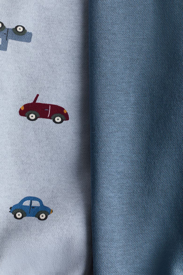 2-pack Brushed-inside Joggers, Alternate, color, Dusty blue/cars