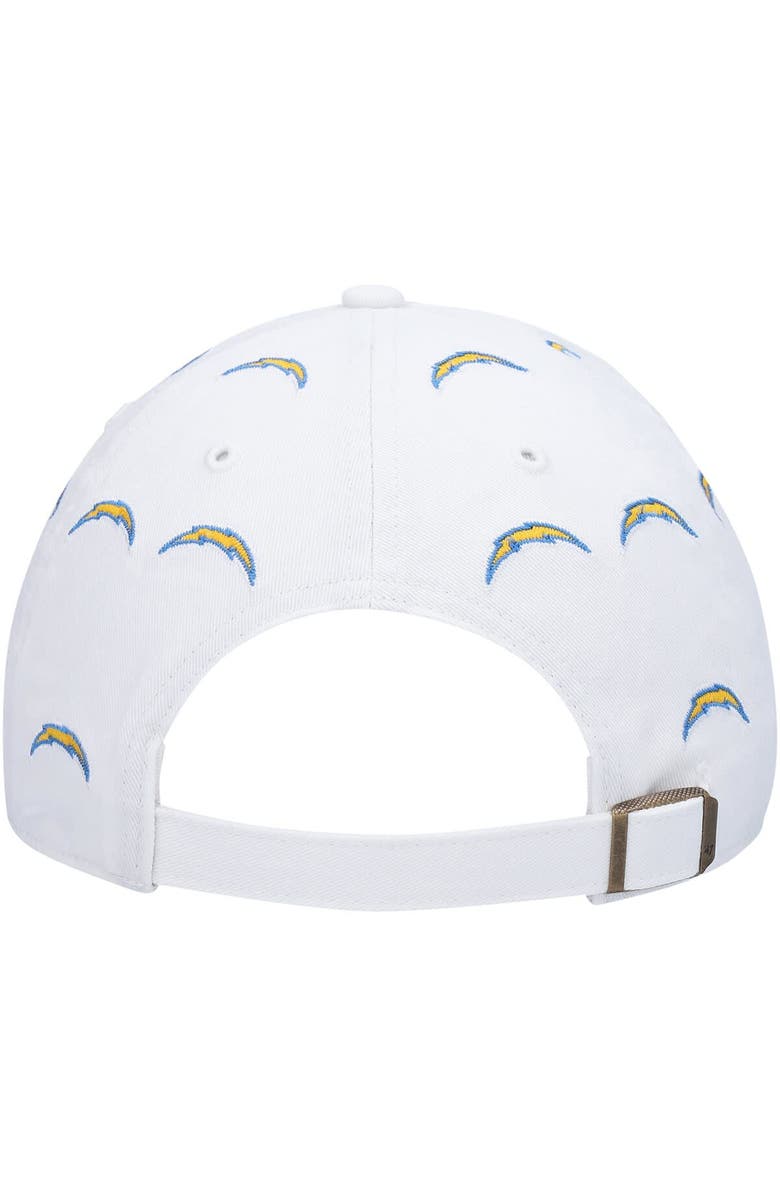 '47 Women's '47 White Los Angeles Chargers Team Confetti Clean Up Adjustable Hat, Alternate, color, White