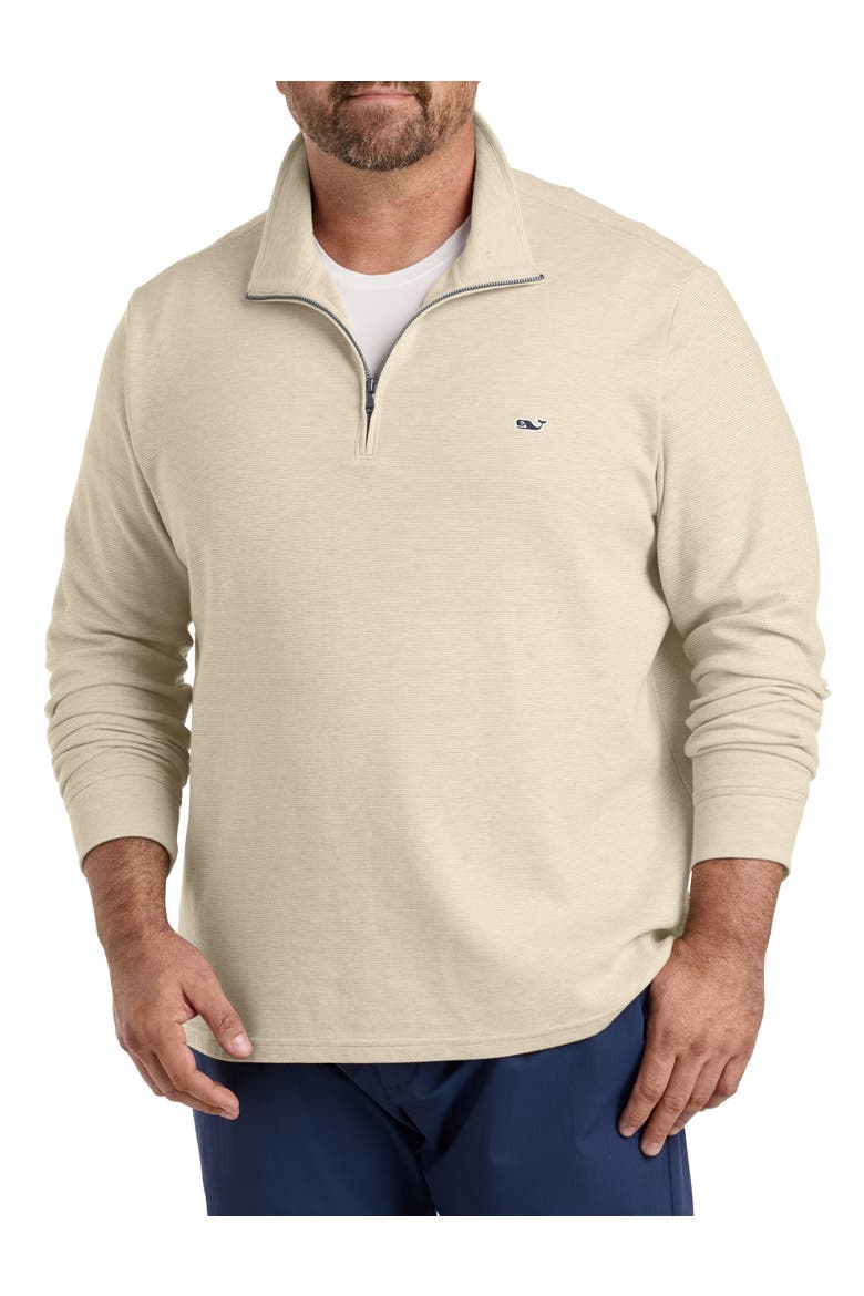 Big & Tall Saltwater 1/4-Zip Pullover, Main, color, TIDAL SAND