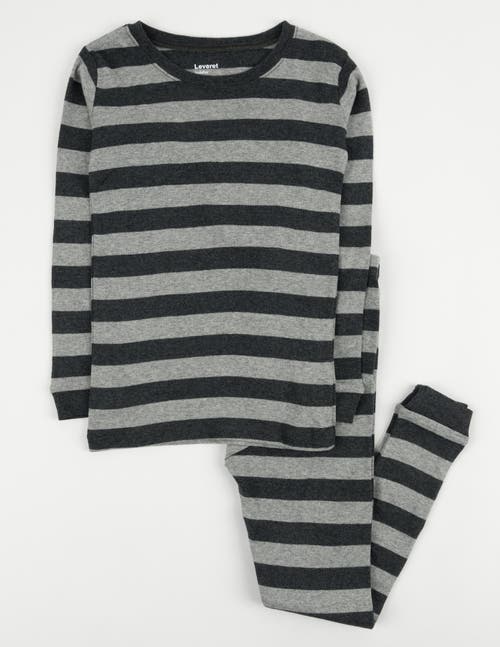 Leveret Kids Cotton Two-piece Pajamas, Stripes, Solids & Tie Dye In Multi