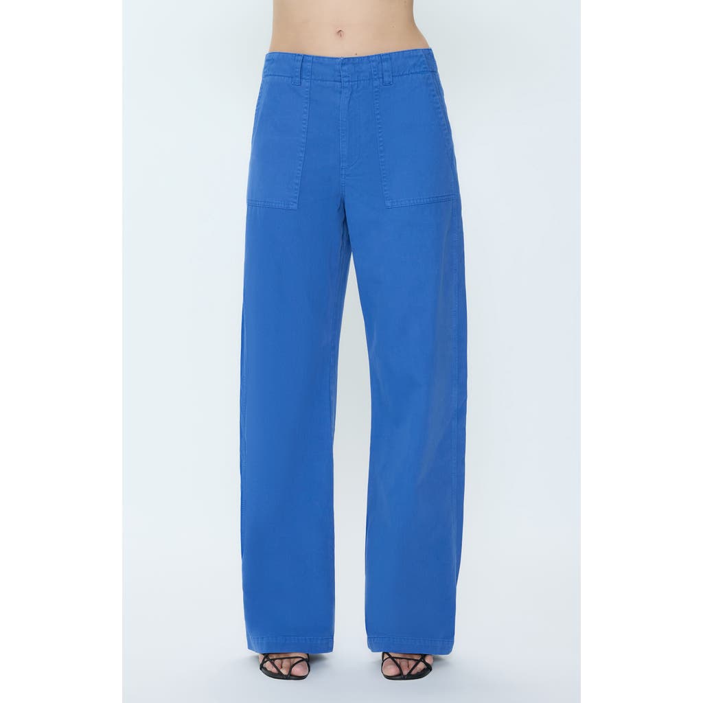 Pistola Wren Patch Pocket Wide Leg Jeans in Ciel at Nordstrom, Size 25