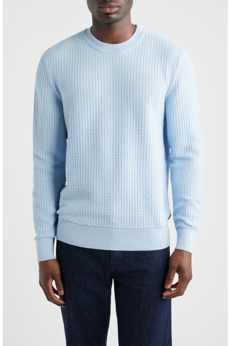 Imberto Textured Sweater, Main, color, LIGHT PASTLE BLUE