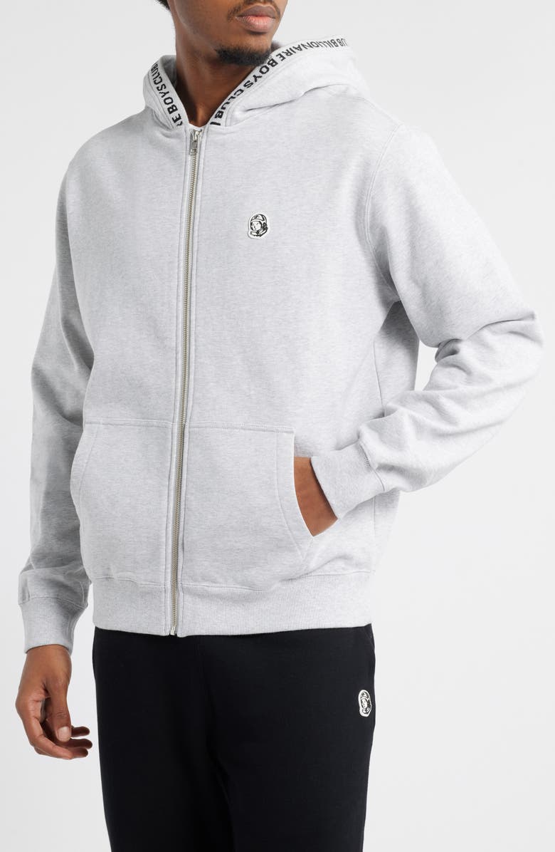 Billionaire Boys Club BB Orbit French Terry Zip Hoodie, Alternate, color, Heather Grey