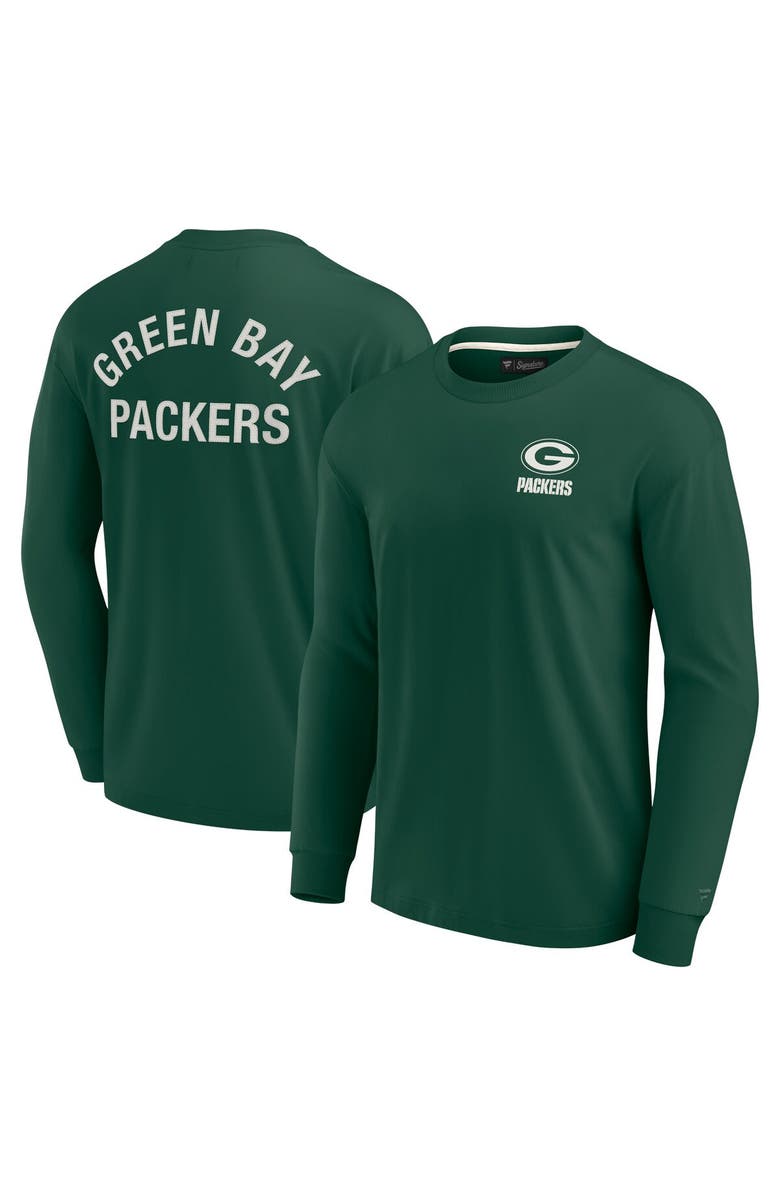 Fanatics Signature Unisex Fanatics Signature Green Green Bay Packers Elements Super Soft Long Sleeve T-Shirt, Alternate, color, Green