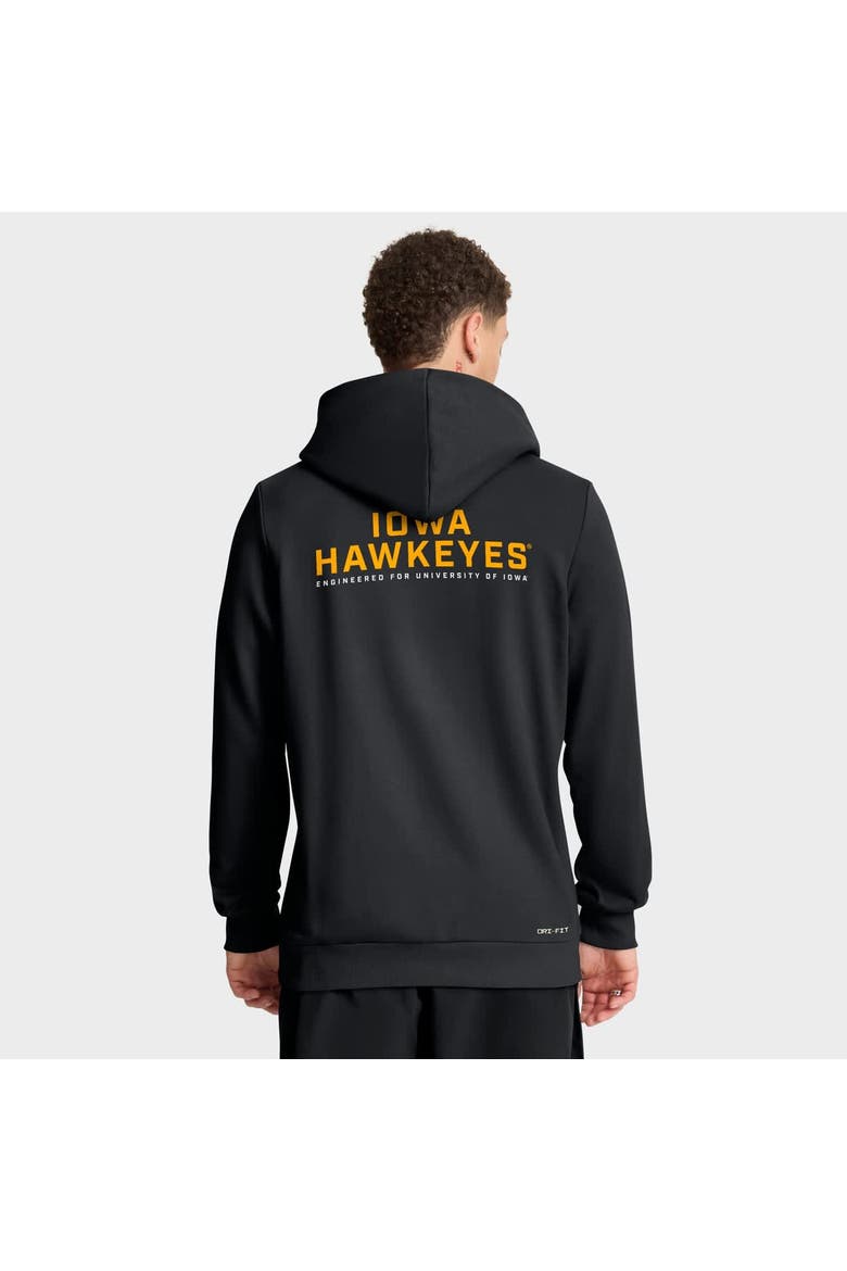 Men's Nike Black Iowa Hawkeyes 2025 Sideline Standard Issue Dri-FIT Full-Zip Hoodie, Alternate, color, Black