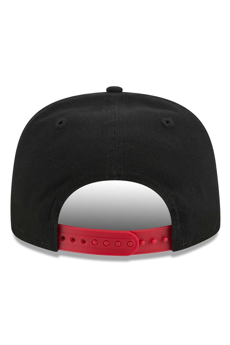 Men's New Era  Black Atlanta United FC Heritage The Golfer Snapback Hat, Alternate, color, Black