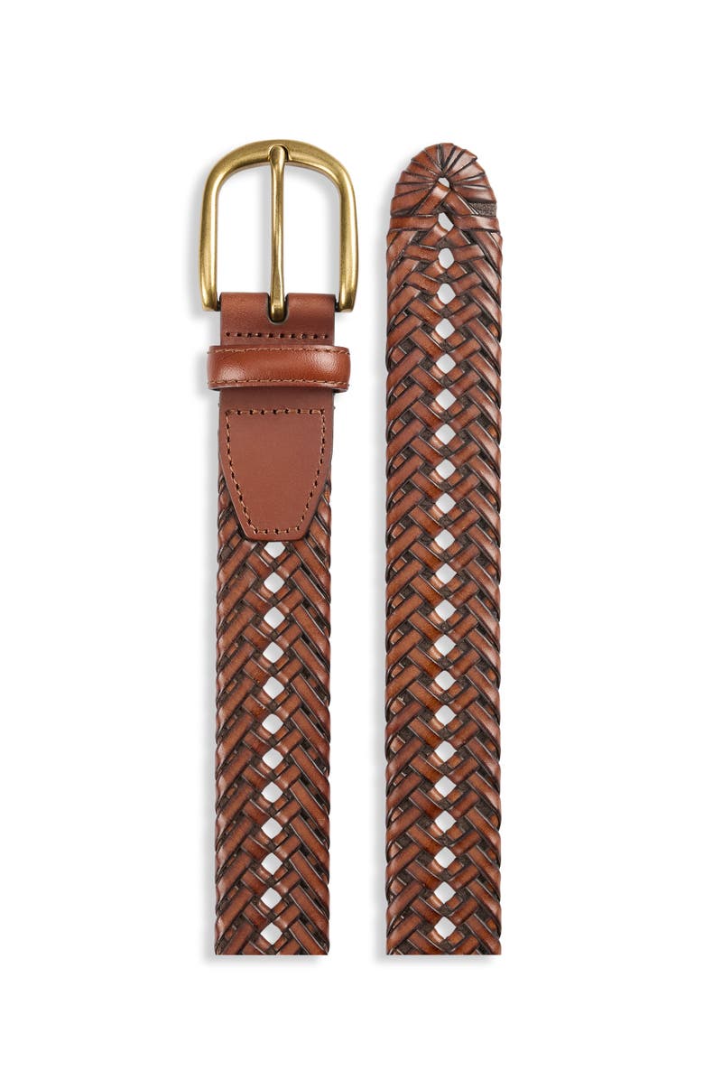 Oak Hill by DXL Big & Tall Braided Belt, Alternate, color, Brown
