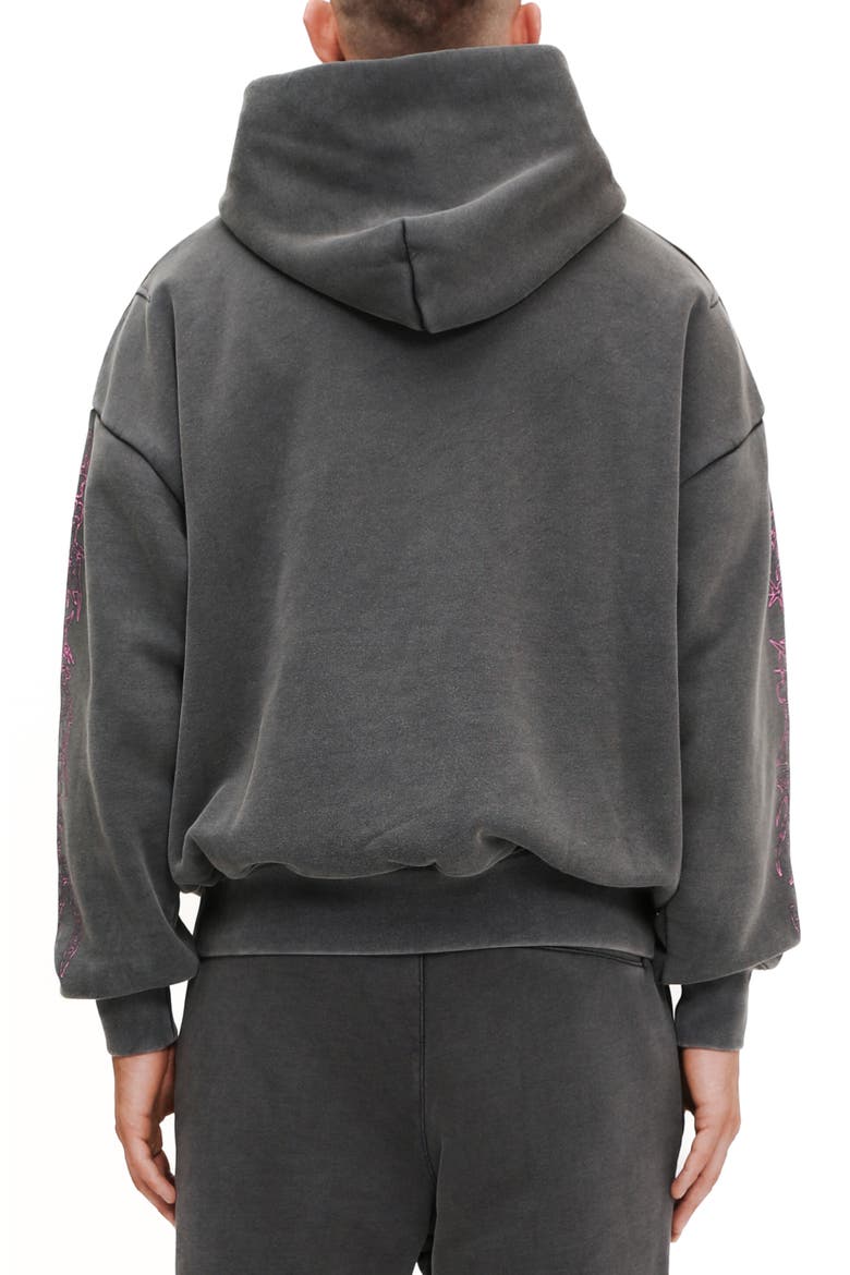 Logo Cotton Graphic Hoodie, Alternate, color, BLACK
