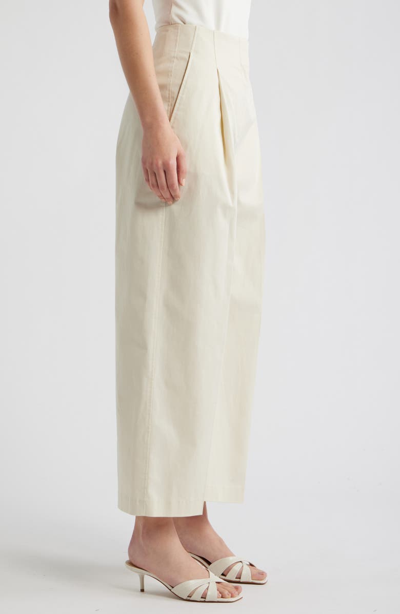 BOSS Tulotta Pleated High Waist Wide Leg Pants, Alternate, color, Light Pumice