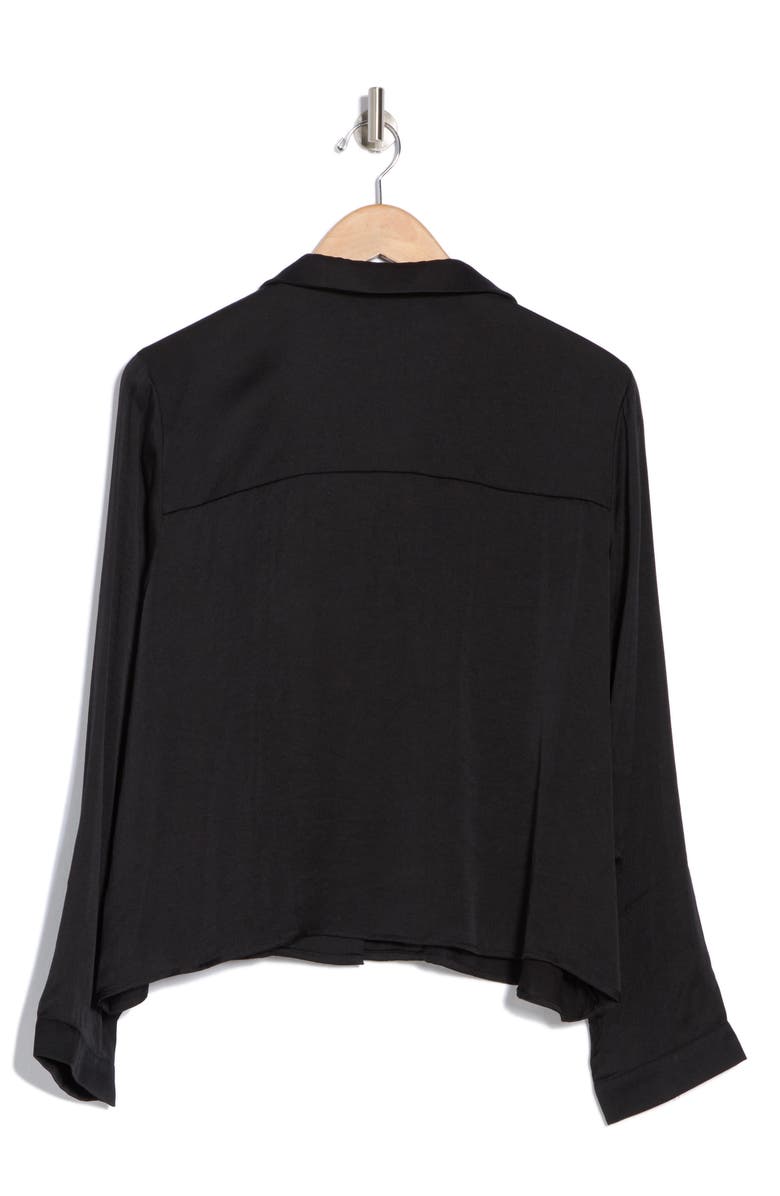 T Tahari Airflow Boxy Long Sleeve Camp Shirt | Nordstromrack