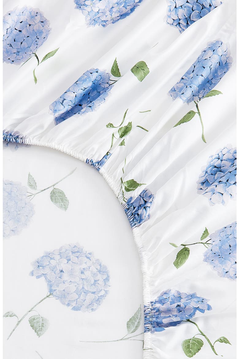 Hydrangea 400 Thread Count Cotton Sheet Set, Alternate, color, BLUE