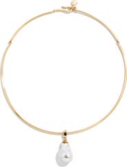 BaubleBar Teagan Faux Pearl Collar Necklace