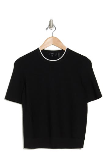 Theory Links Short Sleeve Sweater In Black