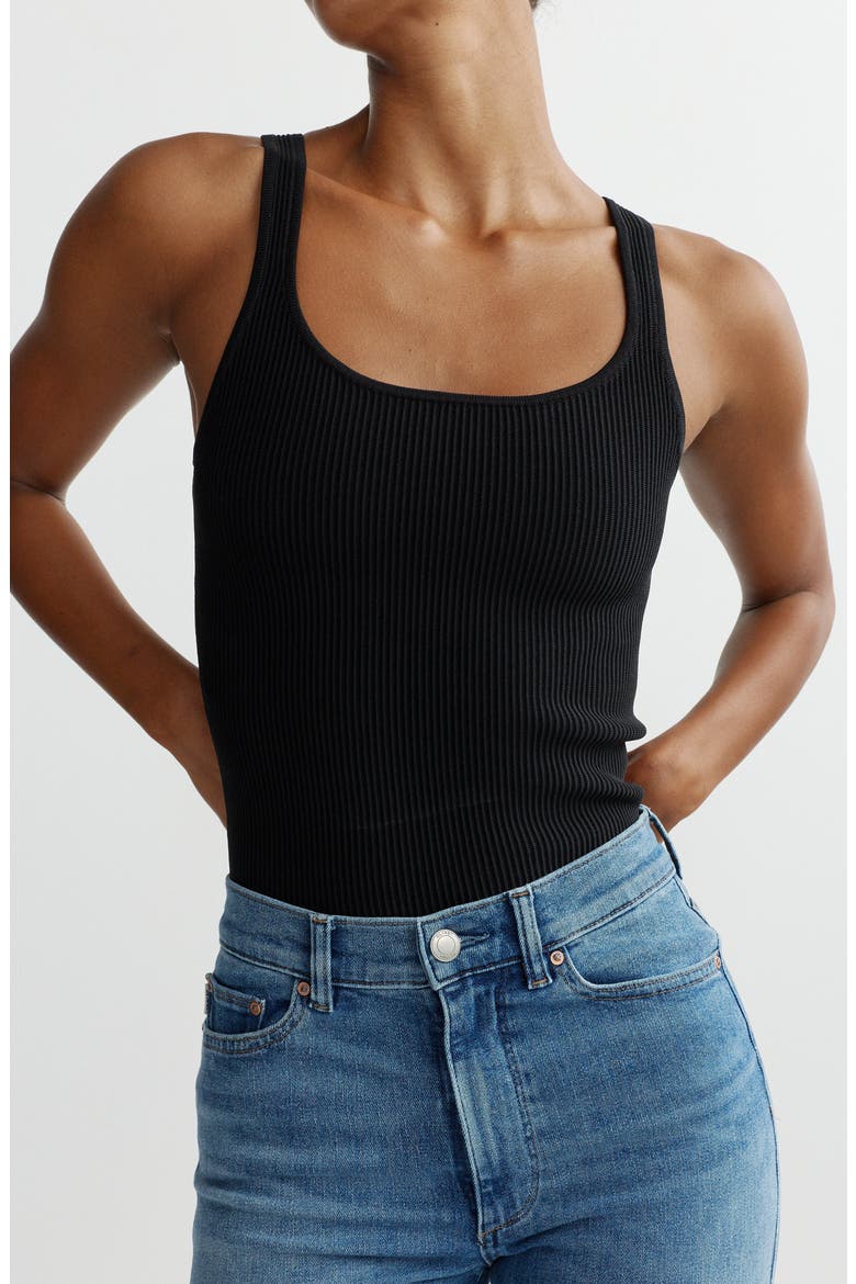 Scoop Neck Rib Tank, Main, color, BLACK
