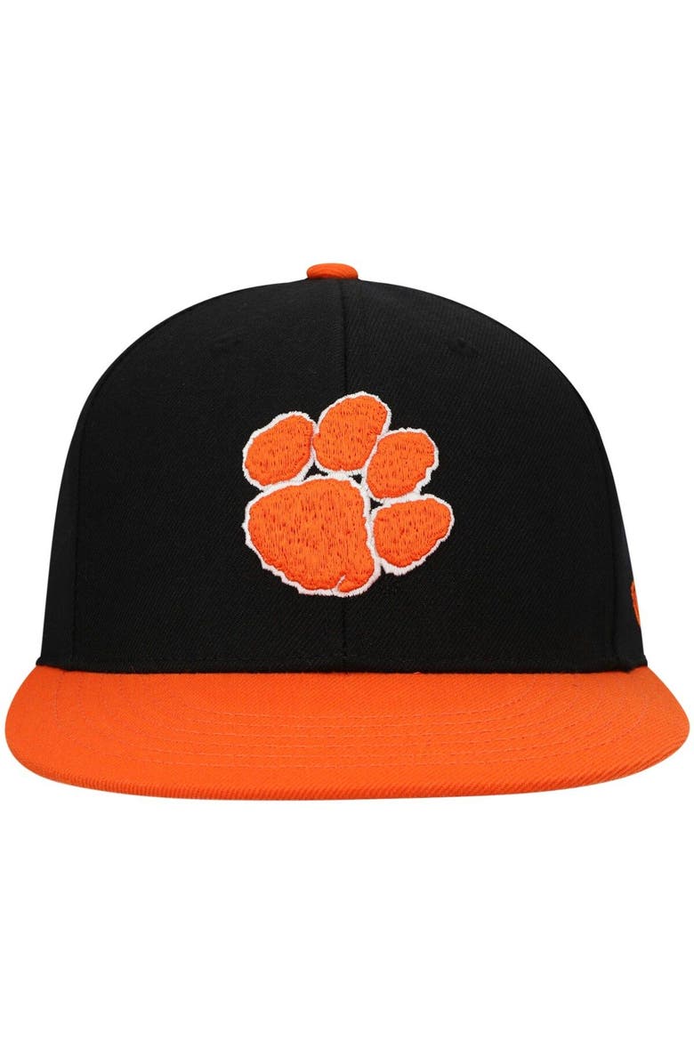 TOP OF THE WORLD Men's Top of the World Black/Orange Clemson Tigers Team Color Two-Tone Fitted Hat, Alternate, color, Black
