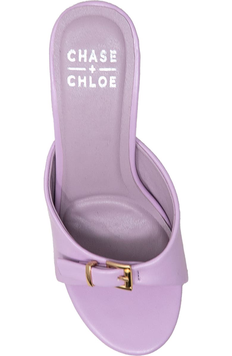 CHASE AND CHLOE Iridessa Buckle Slide Sandal, Alternate, color, Light Purple