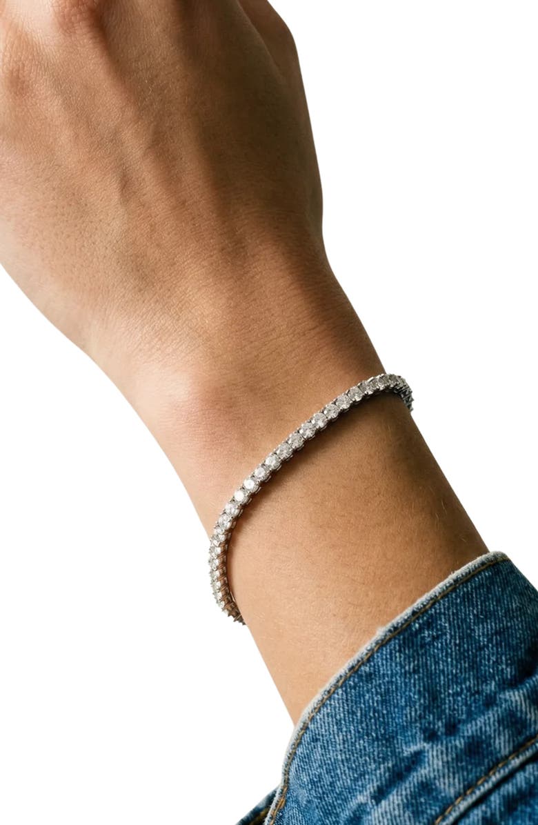 The M Jewelers The Pavé Tennis Bracelet, Alternate, color, Silver