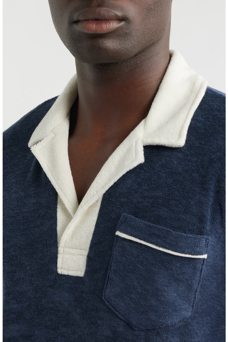 Emilio Vintage Terry Polo, Alternate, color, NAVY/WHITE