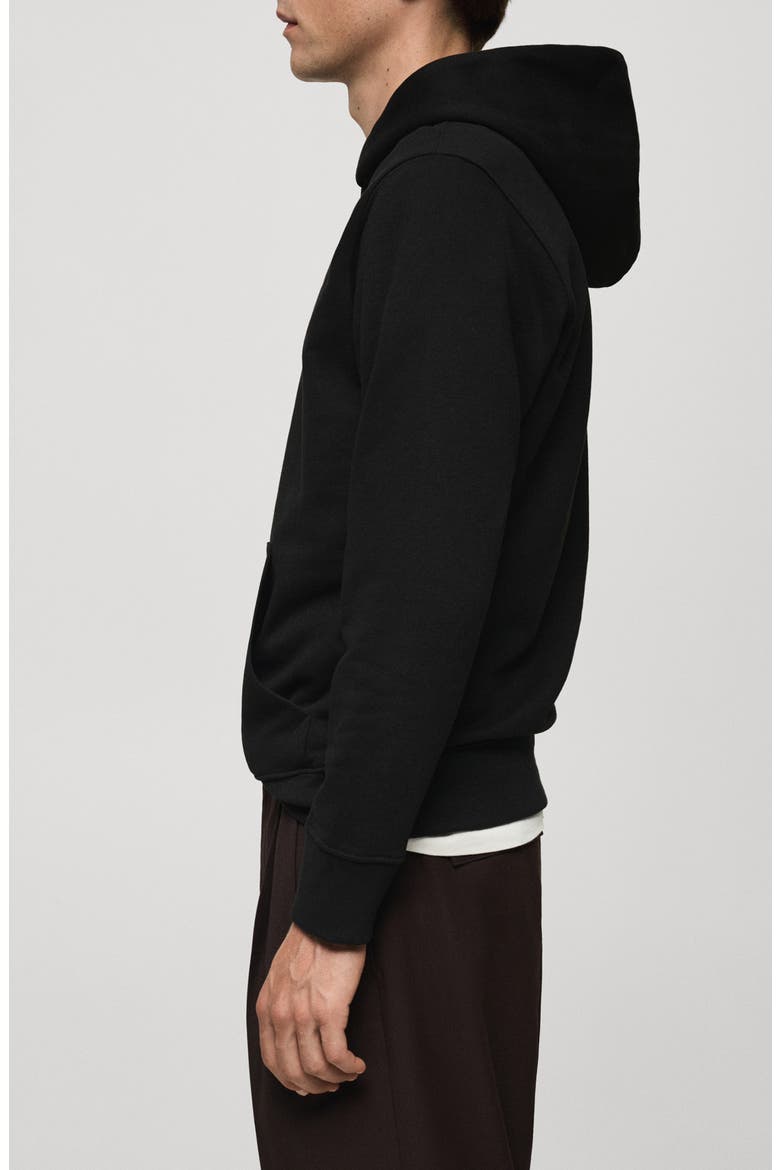 Cotton Blend Hoodie, Alternate, color, BLACK