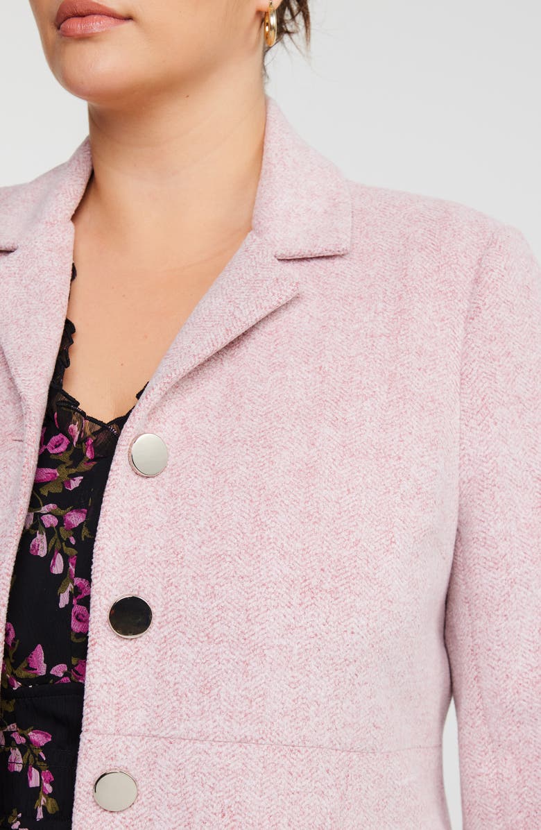 Estelle Floater Notched Lapel Coat, Alternate, color, Dusty Pink