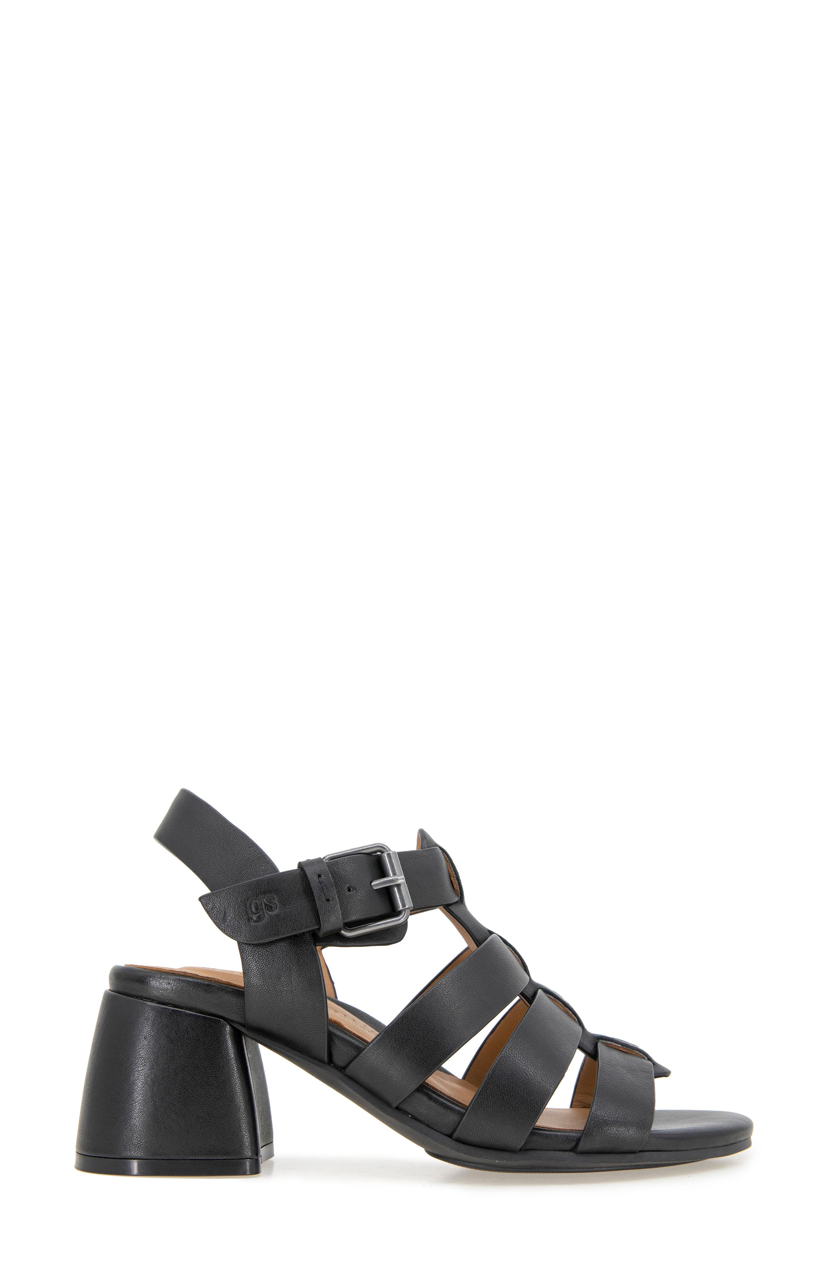 Gentle Souls Margarite Ankle Strap Sandal, Alternate, color, Black Leather