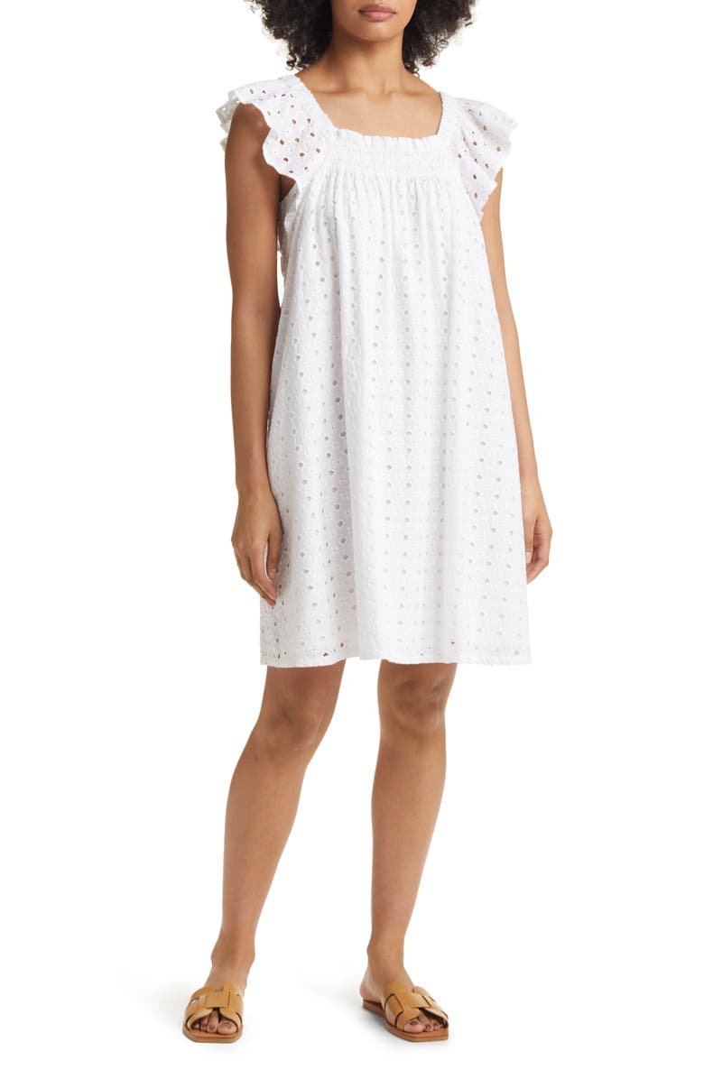 Nordstrom Matching Family Moments Broderie Anglaise Cotton Dress, Main, color, 