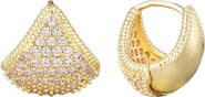 Adornia Cubic Zirconia Purse Hoop Earrings