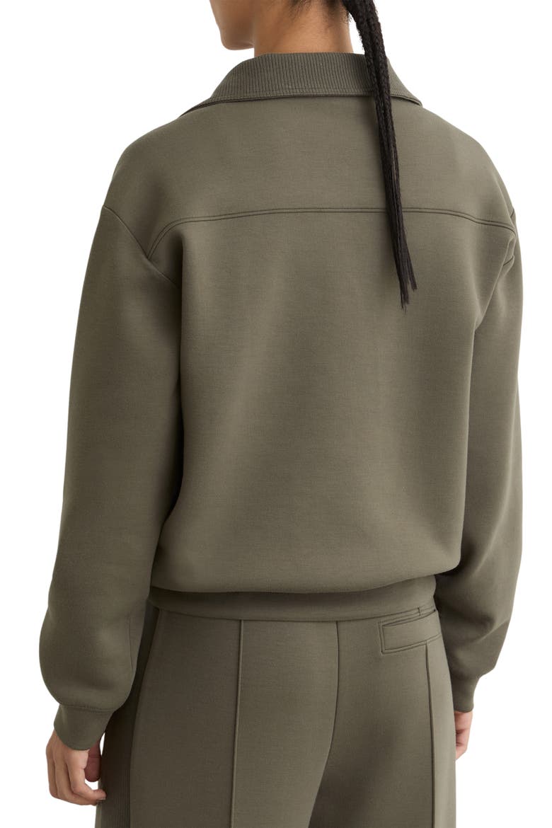 Bella Collar Sweatshirt, Alternate, color, KHAKI GREEN