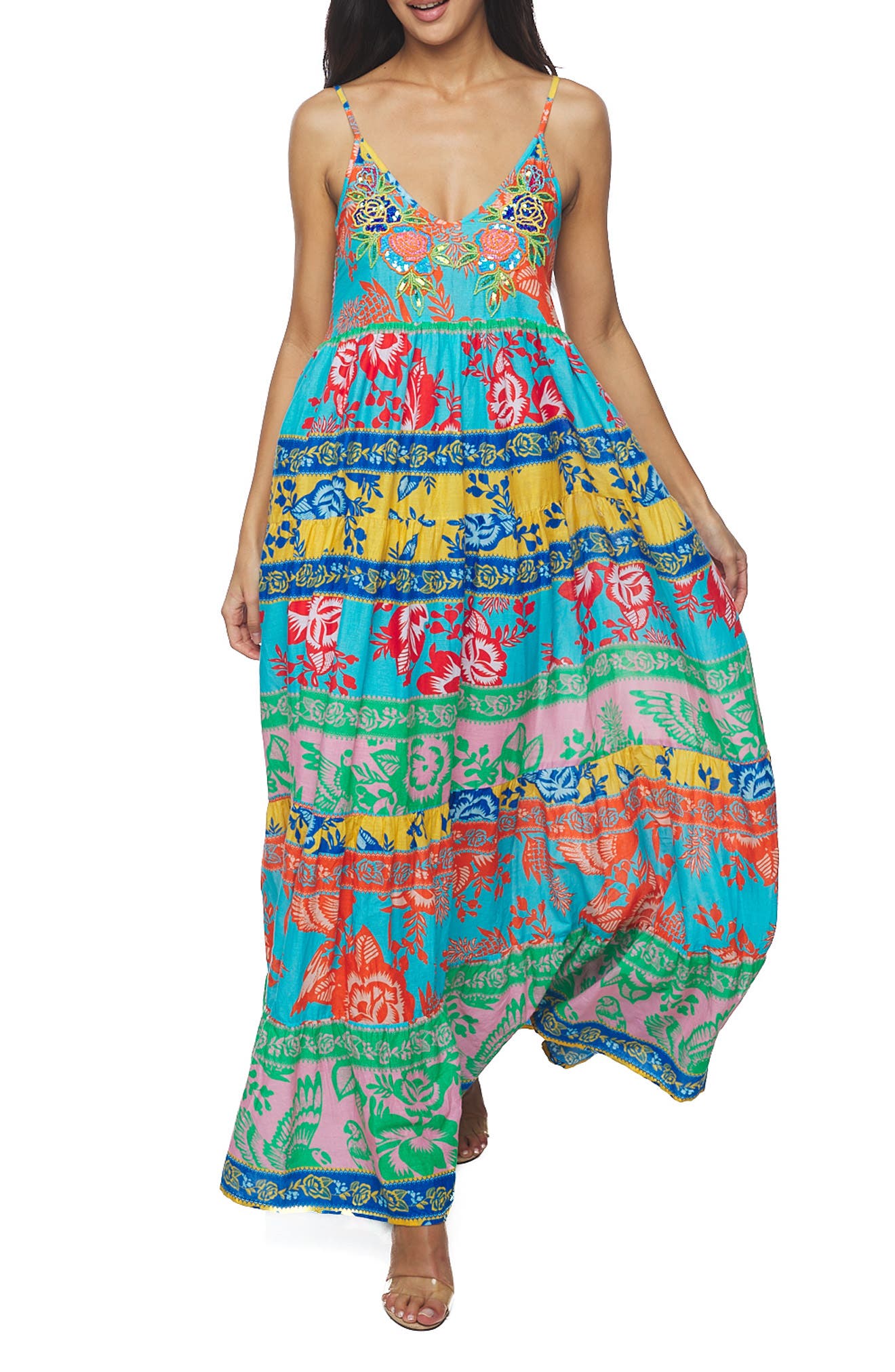 RANEES Bead Embellished Maxi Dress
