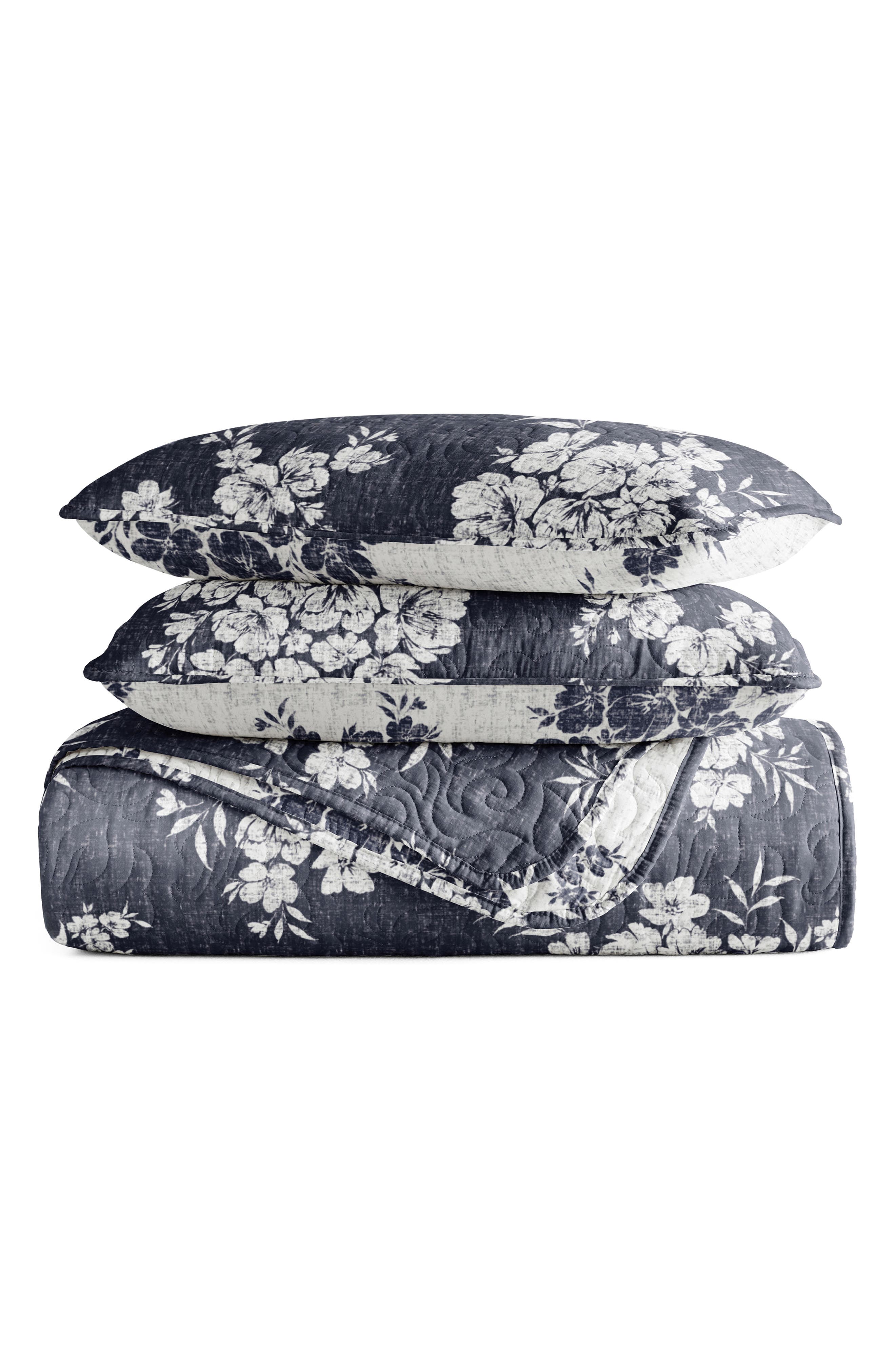 HOMESPUN Pattern Reversible Quilt & Sham Set