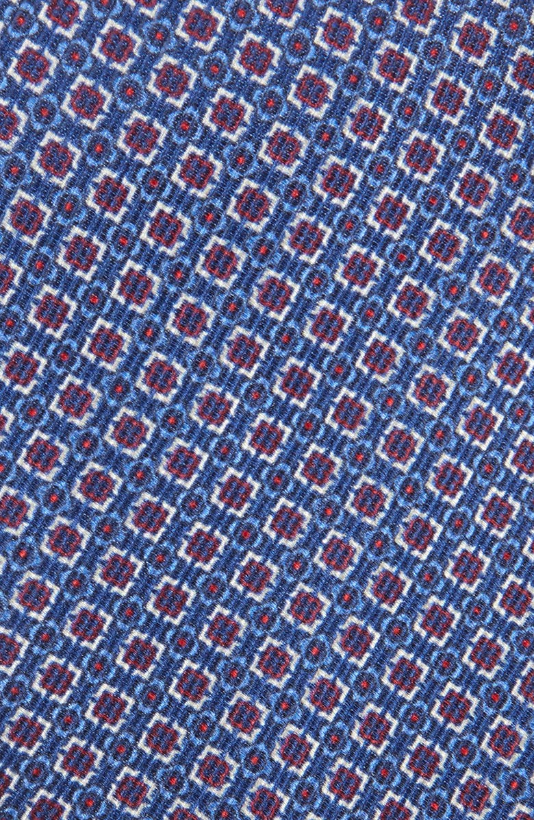 David Donahue Neat Silk Tie, Alternate, color, Navy